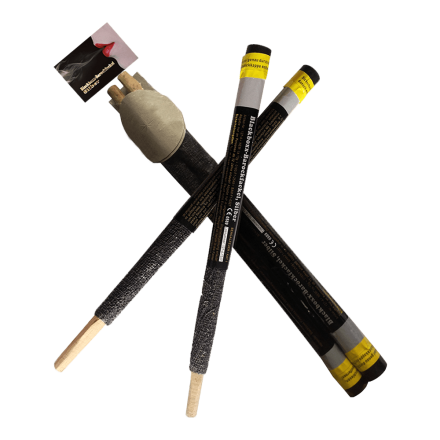 Barockfackel, Silber (2er Pack)